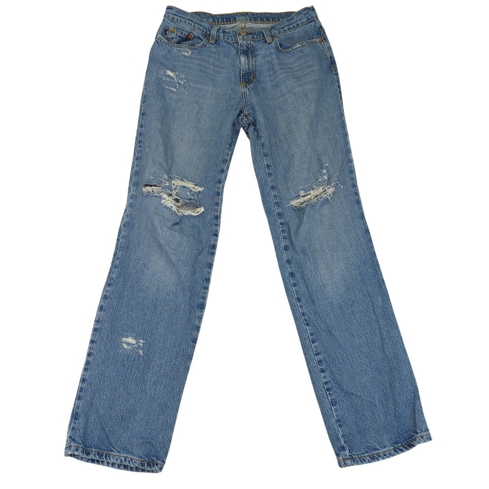Vintage Polo Ralph Lauren Saturday Jeans Women's 6x32 Distressed Denim‎ Ripped